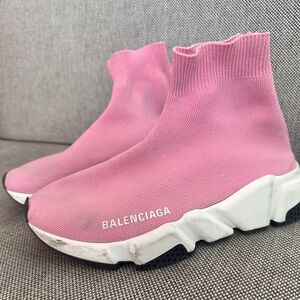 Balenciaga Kids Pink Sock Sneakers